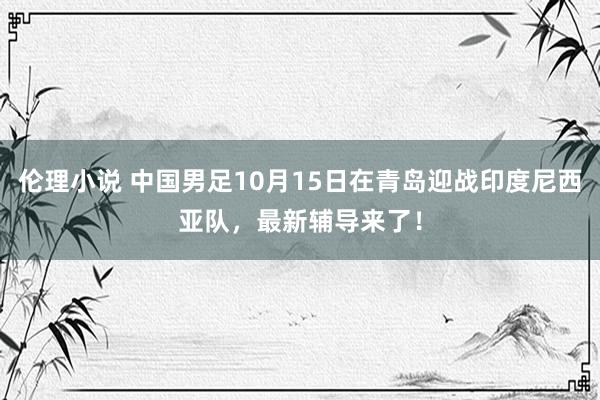 伦理小说 中国男足10月15日在青岛迎战印度尼西亚队，最新辅导来了！