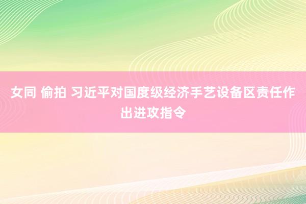 女同 偷拍 习近平对国度级经济手艺设备区责任作出进攻指令