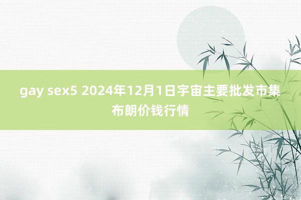 gay sex5 2024年12月1日宇宙主要批发市集布朗价钱行情