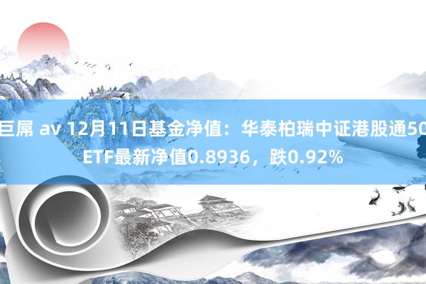 巨屌 av 12月11日基金净值：华泰柏瑞中证港股通50ETF最新净值0.8936，跌0.92%