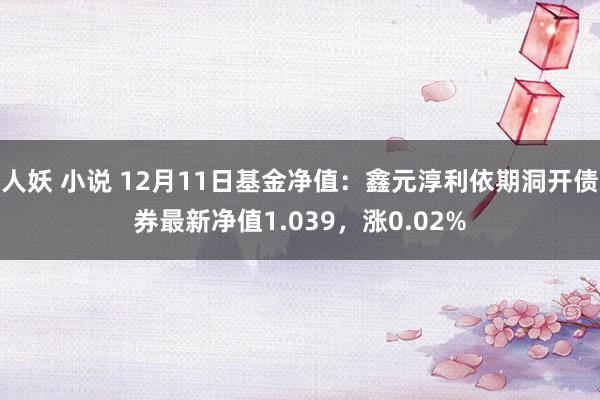 人妖 小说 12月11日基金净值：鑫元淳利依期洞开债券最新净值1.039，涨0.02%