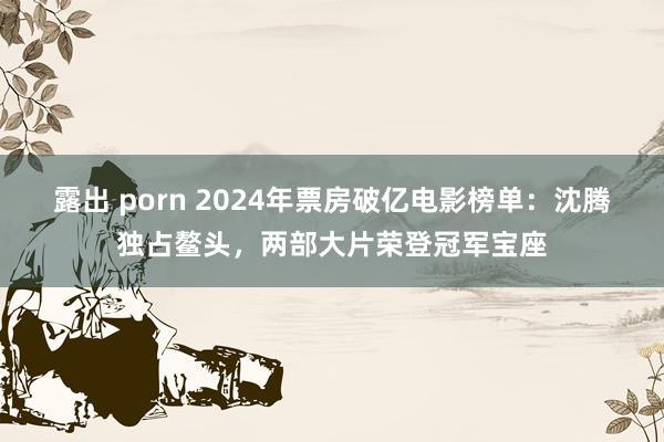 露出 porn 2024年票房破亿电影榜单：沈腾独占鳌头，两部大片荣登冠军宝座