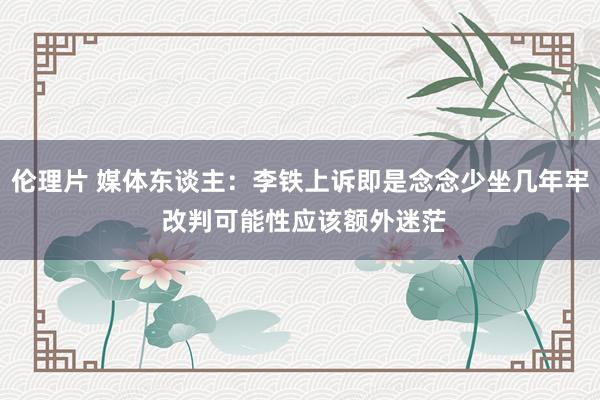 伦理片 媒体东谈主：李铁上诉即是念念少坐几年牢 改判可能性应该额外迷茫