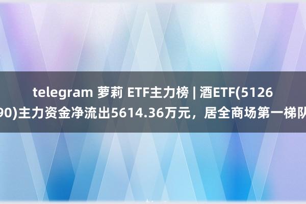 telegram 萝莉 ETF主力榜 | 酒ETF(512690)主力资金净流出5614.36万元，居全商场第一梯队