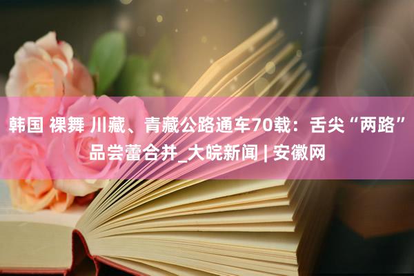 韩国 裸舞 川藏、青藏公路通车70载：舌尖“两路”品尝蕾合并_大皖新闻 | 安徽网