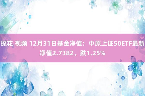 探花 视频 12月31日基金净值：中原上证50ETF最新净值2.7382，跌1.25%