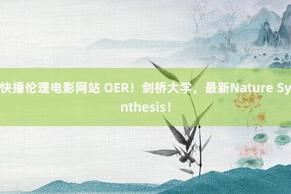 快播伦理电影网站 OER！剑桥大学，最新Nature Synthesis！