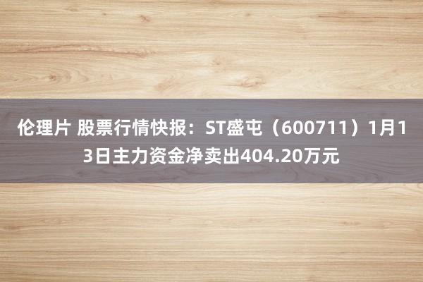 伦理片 股票行情快报：ST盛屯（600711）1月13日主力资金净卖出404.20万元