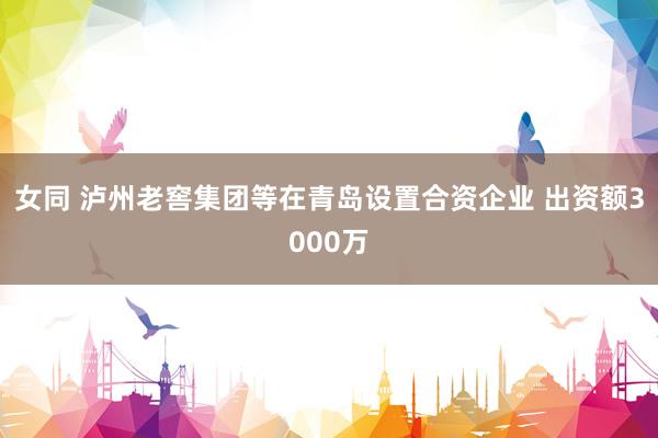 女同 泸州老窖集团等在青岛设置合资企业 出资额3000万